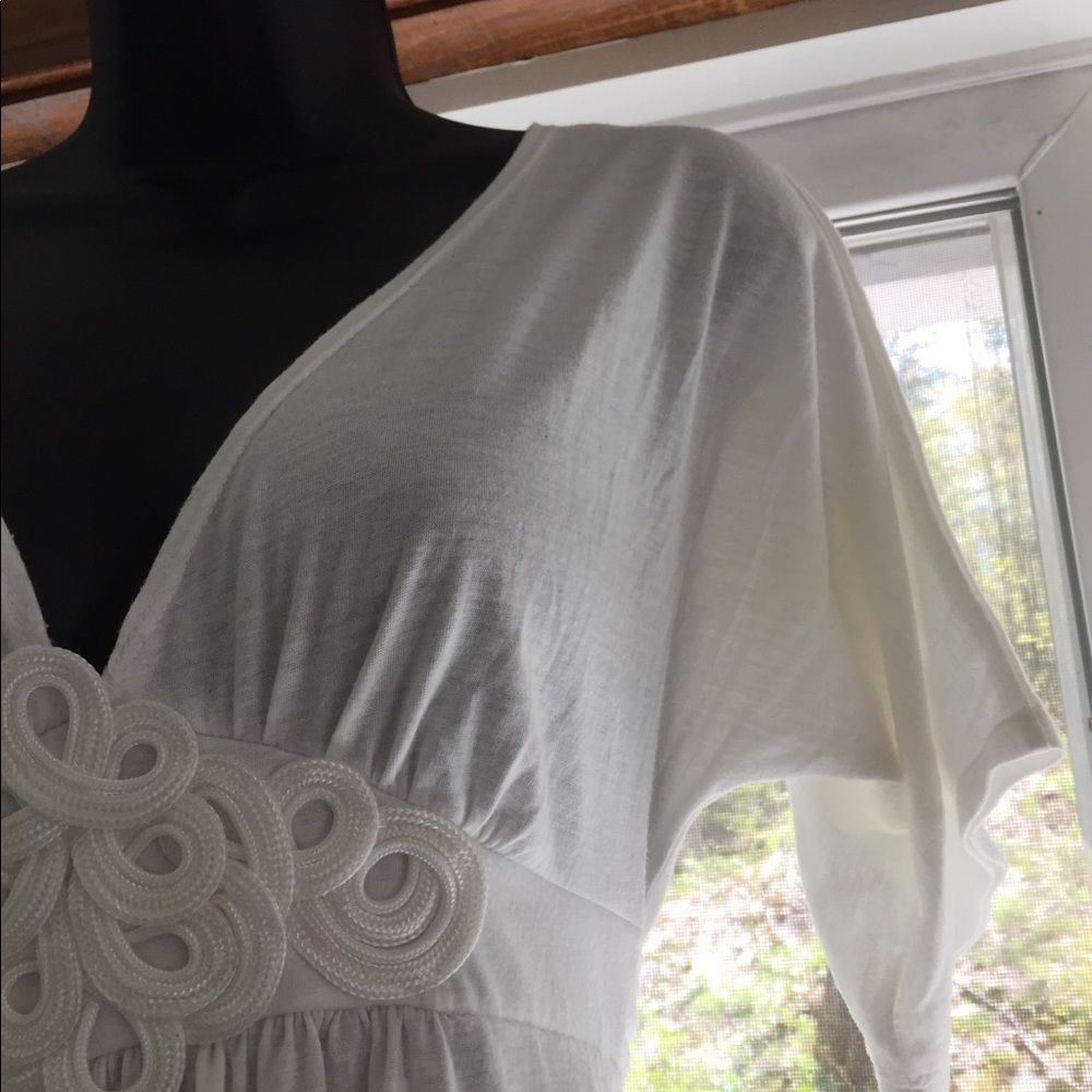 White BOHO dress/ tunic - Picture 2 of 8